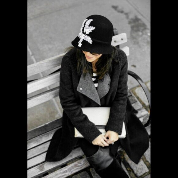 Vince Asymmetrical Draped Two-Tone Wool Coat | Charcoal Heather Grey Extra Small - Picture 6 of 16